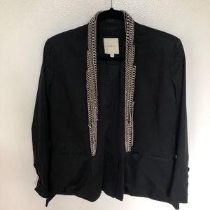 COTTON JACKET WITH CHAIN LAPEL Size 6